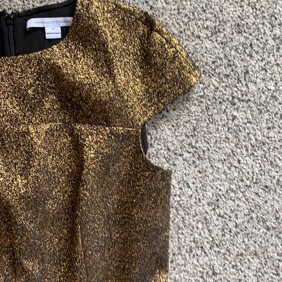 SOLD | Sparkly DVF Hadlie Two Mini Dress sz 12 - Picture 3 of 5